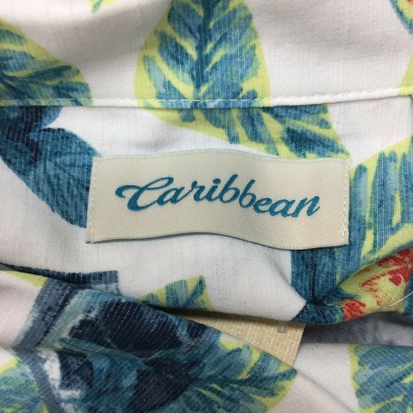 Caribbean Roundtree & Yorke Hawaiian Shirt Men's Size XL Tropical Drink NWT - Picture 4 of 12